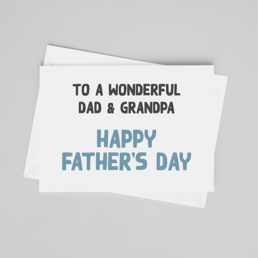 JOYSMITH CARDS To A Wonderful Dad And Grandpa - Father's Day Greeting Card