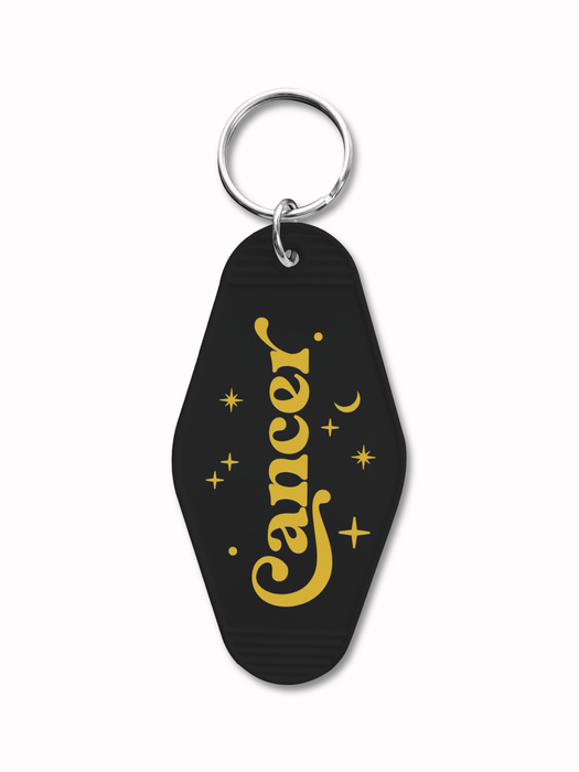 JOYSMITH Keychain Cancer Zodiac Motel Keychain in Black