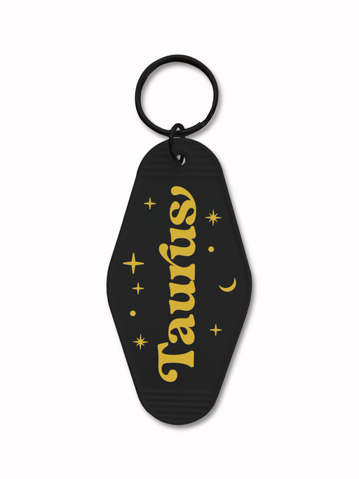 JOYSMITH Keychain Taurus Zodiac Motel Keychain in Black