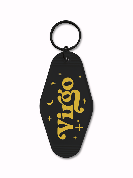 JOYSMITH Keychain Virgo Zodiac Motel Keychain in Black
