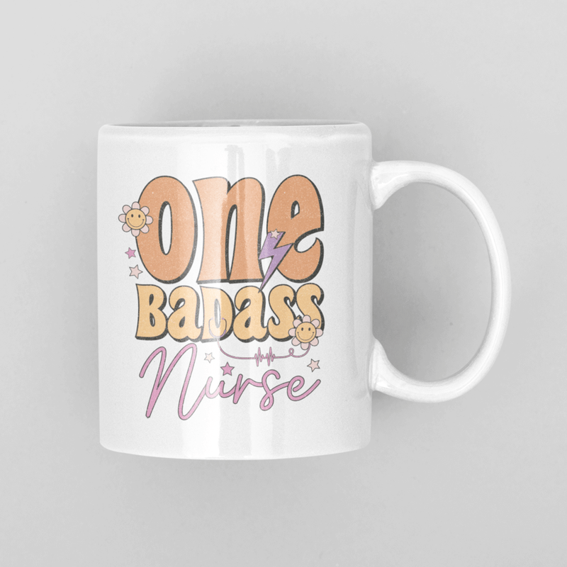 JOYSMITH MUG One Badass Nurse Mug