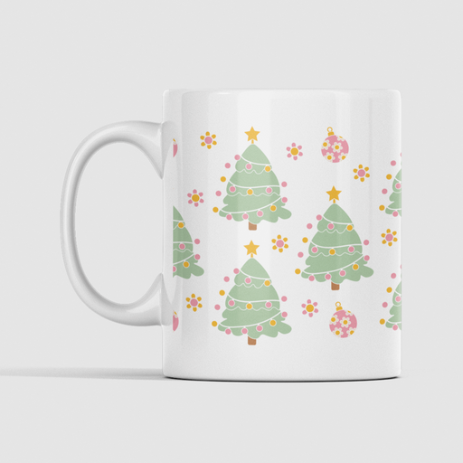 JOYSMITH MUG Pink Retro Christmas Tree Mug