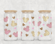 JOYSMITH TUMBLERS Mouse Concha Can Glass with Lid + Straw