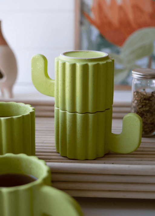 KALALOU MUGS Stacking Ceramic Cacti Mugs