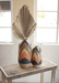 KALALOU VASE Hand-Painted Tan and Browns Ceramic Vase