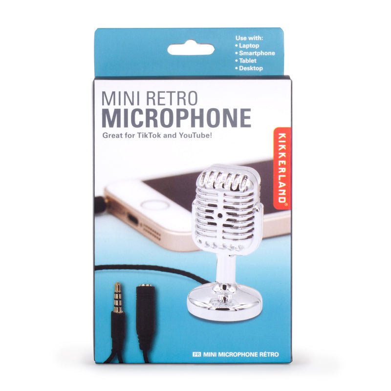 KIKKERLAND ACCESSORIES Retro Karaoke Mini Mic
