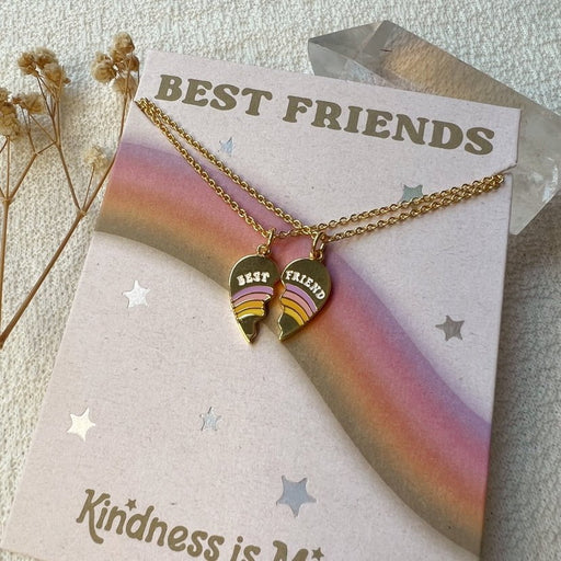 KINDNESS IS MAGIC JEWELRY Best Friends Split Heart Necklaces