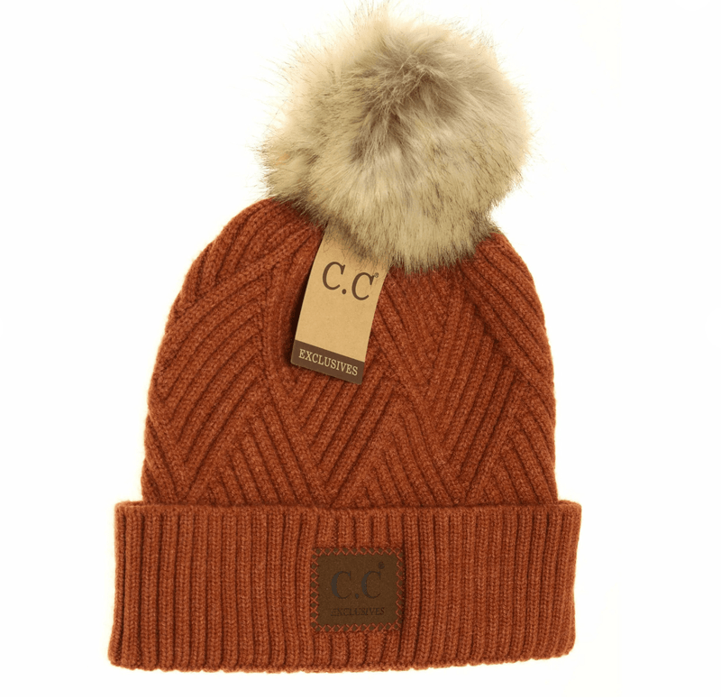 LF ACCESSORIES BEANIES Patch Heathered Pom CC Beanie