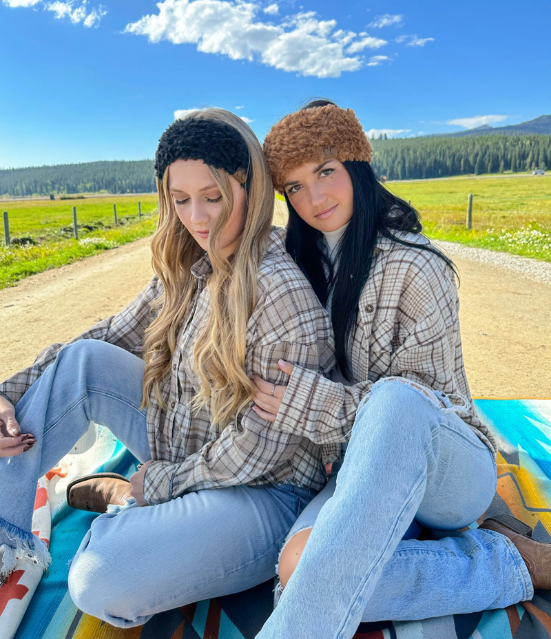 LF ACCESSORIES HEADBAND Faux Fur Head Wrap