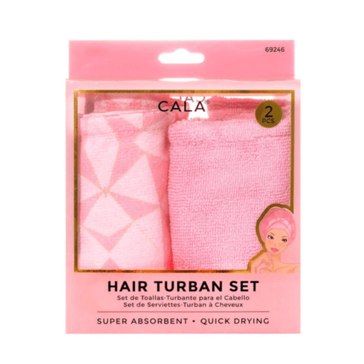 LF BEAUTY BEAUTY Cala Shower Turban Set - Geometric/Pink