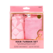 LF BEAUTY BEAUTY Cala Shower Turban Set - Geometric/Pink