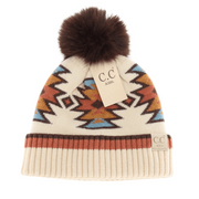 LF KIDS BEANIES KIDS Southwestern Faux Fur Pom C.C Beanie