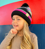 LF KIDS BEANIES KIDS Southwestern Faux Fur Pom C.C Beanie