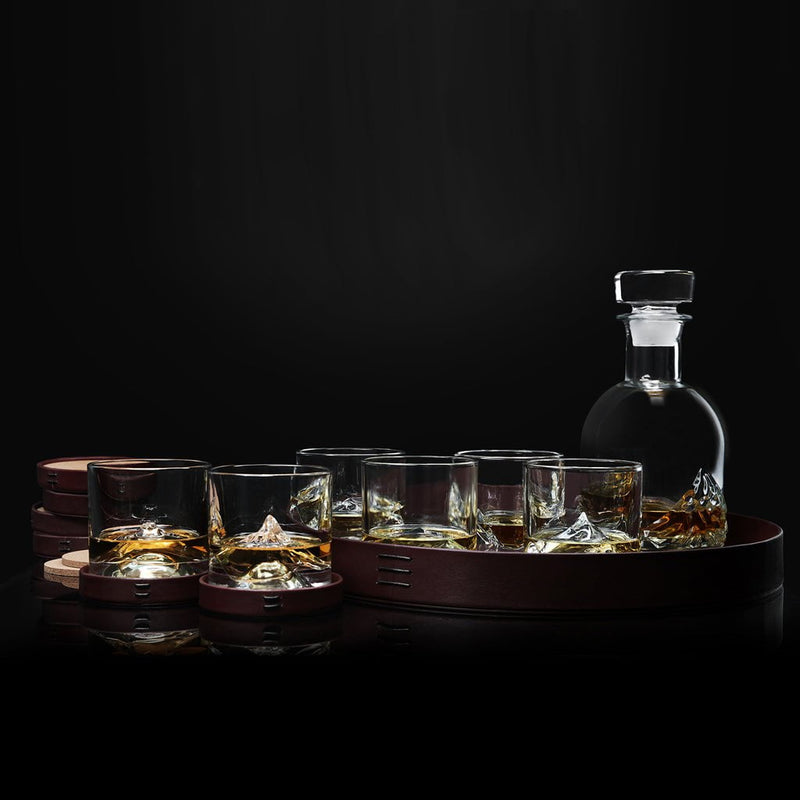 LIITON WHISKEY GLASS Luxury Crystal Whiskey Peaks Set