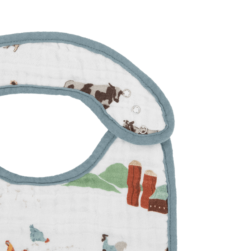 LITTLE UNICORN BIB Cotton Muslin Classic Bib 3 Pack | Farmyard