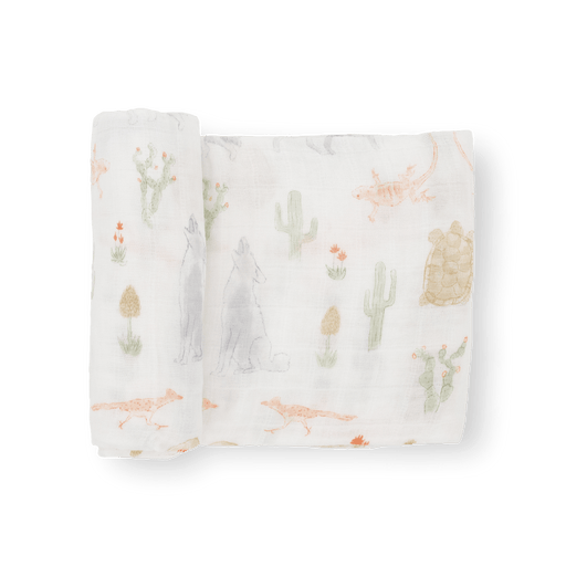 LITTLE UNICORN SWADDLE Cotton Muslin Swaddle Blanket | Desert Night