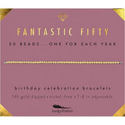 LUCKY FEATHER JEWELRY FIFTY Milestone Birthday Bracelet