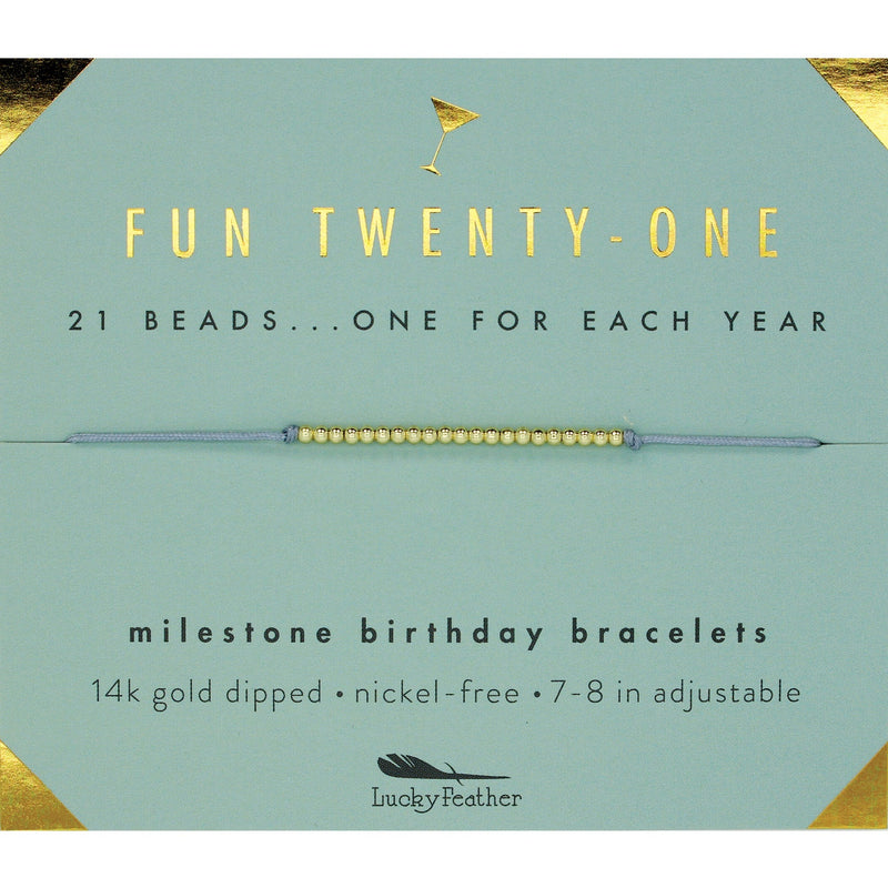 LUCKY FEATHER JEWELRY Milestone Birthday Bracelet