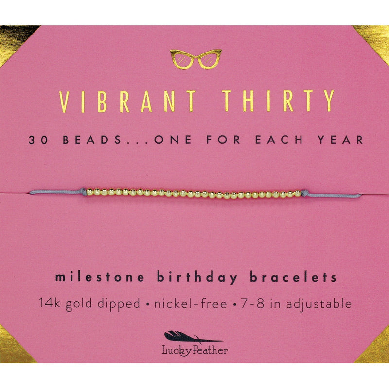 LUCKY FEATHER JEWELRY Milestone Birthday Bracelet