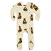 MILKBARN BABY CLOTHES 6-9MO Honey Bear Bamboo Snap Footed Romper