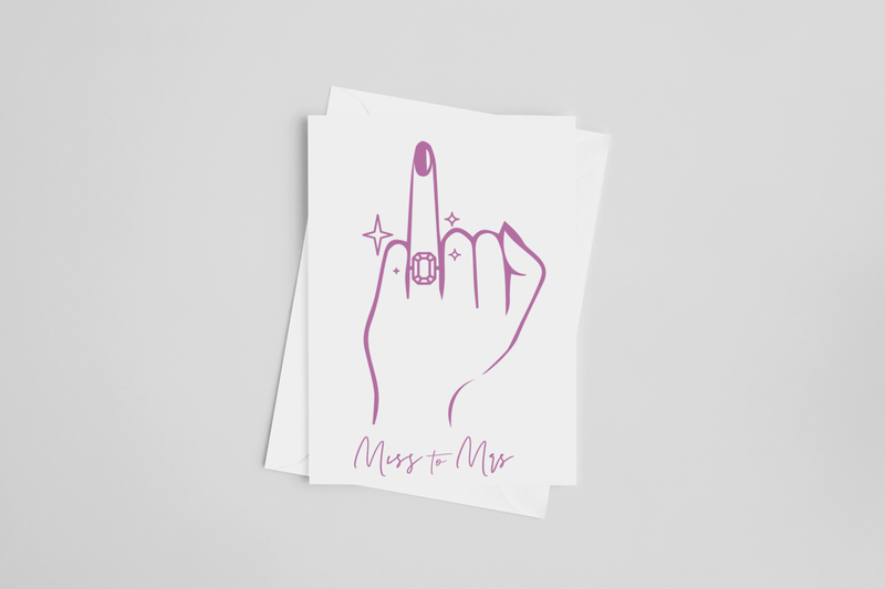 Miss to Mrs Greeting Card