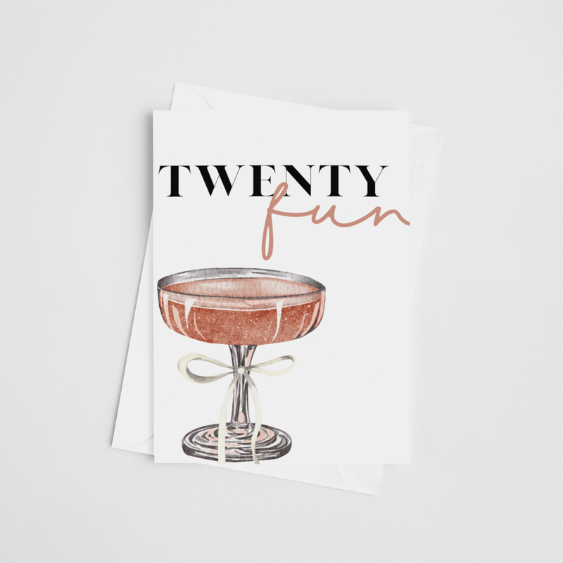 Twenty Fun  - Birthday Greeting Card