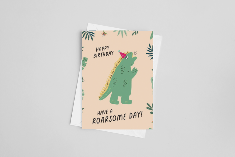 Dino Birthday Greeting Card