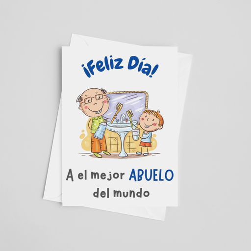 Feliz Dia el Mejor Abuelo - Father's Day Greeting Card - LOCAL FIXTURE