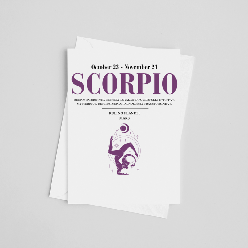 Scorpio Woman Zodiac Greeting Card