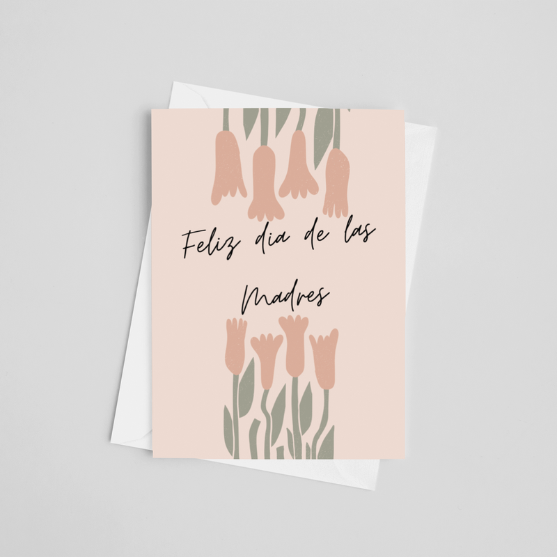 Feliz Dia de las Madres Pastel Tulips | Mother's Day Greeting Card