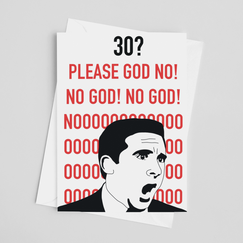 Oh God 30 Birthday Greeting Card