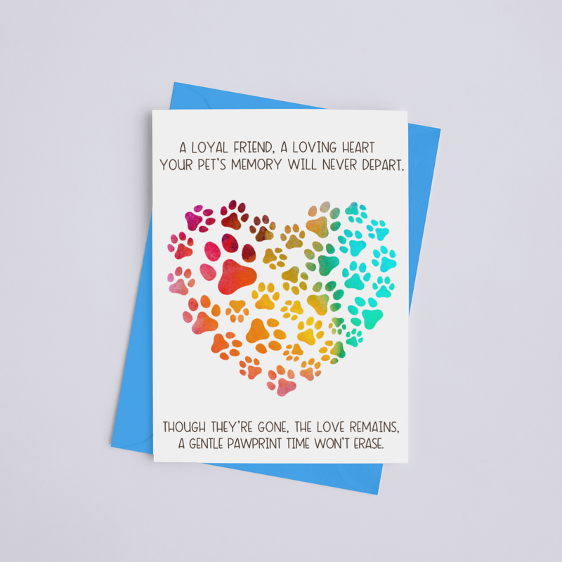 Loyal Friend Pet Sympathy Greeting Card