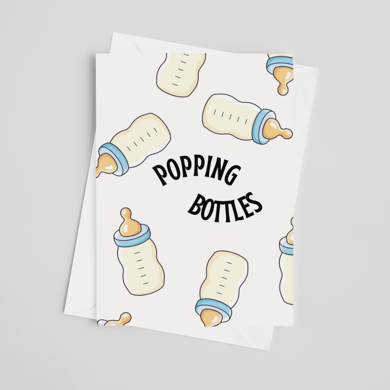 Popping Bottles Greeting Card