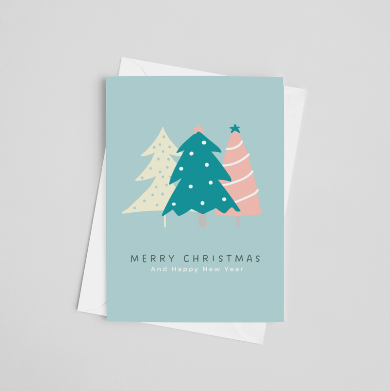 Festive Trio Tree Greeting Card