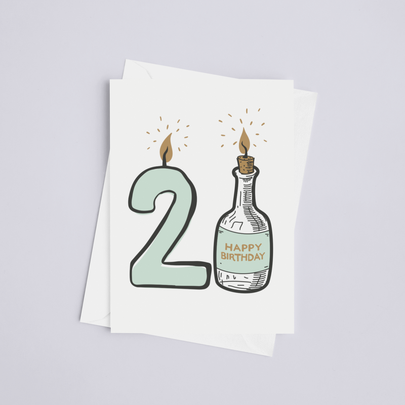 21 Birthday Greeting Card