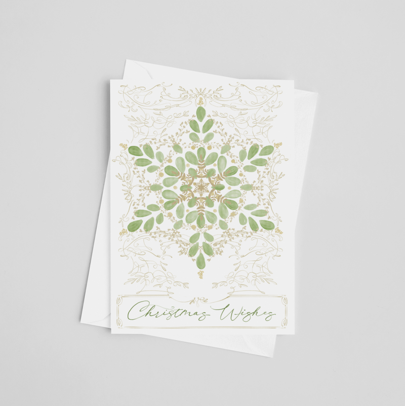 Snowflake Christmas Wishes Greeting Card