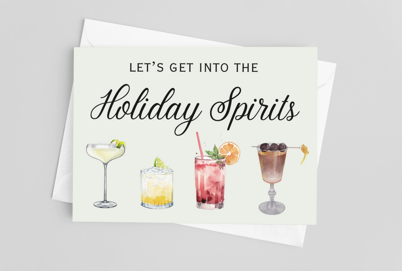 Holiday Spirits Greeting Card
