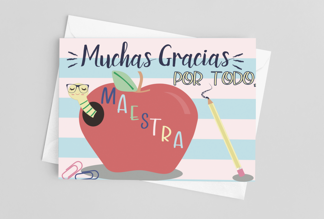 Gracias Por Todo | Teacher Appreciation Card