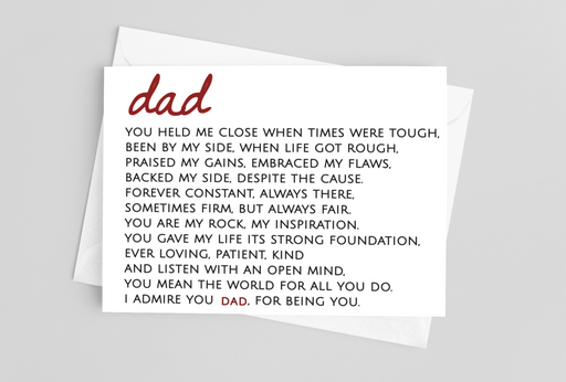 I Admire You Dad - Father's Day Greeting Card - LOCAL FIXTURE