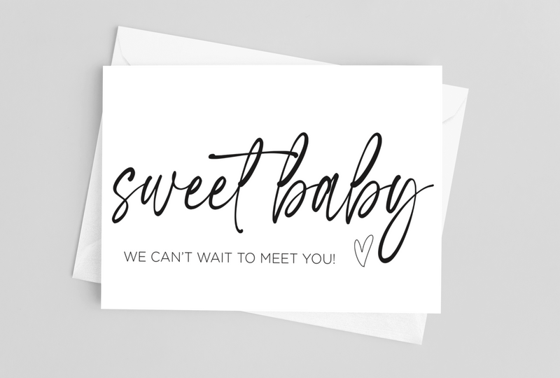 Sweet Baby We Can't Wait to Meet You Greeting Card