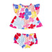 Mud Pie BABY CLOTHES 3-6 MO Multi-Floral Pinafore Set