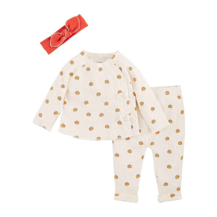 Mud Pie BABY CLOTHES Ditsy Pumpkin Baby Outfit Set