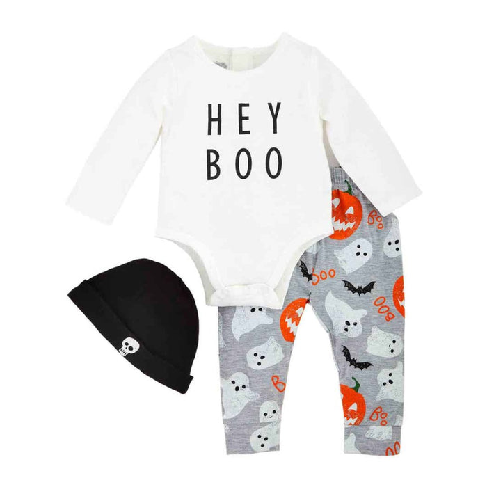 Mud Pie BABY CLOTHES Hey Boo Baby Bodysuit Set