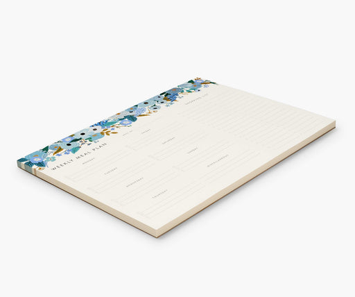 Garden Party Blue Meal Planner Notepad - LOCAL FIXTURE