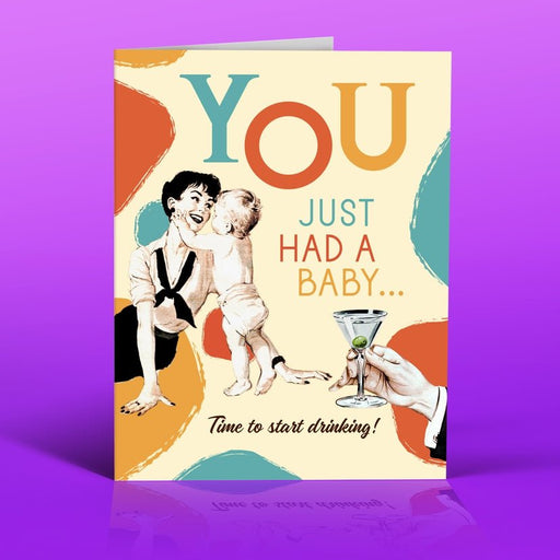 OFFENSIVE + DELIGHTFUL CARDS Baby Martini Card