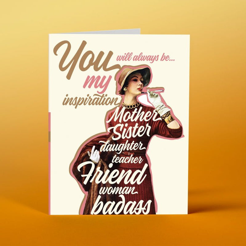 OFFENSIVE + DELIGHTFUL CARDS Inspiration Girl Card