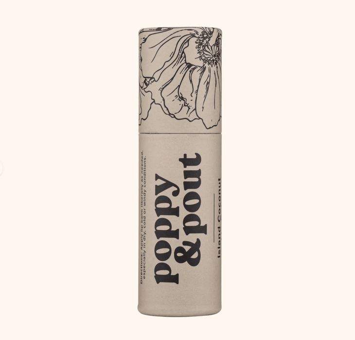 POPPY & POUT BEAUTY Lip Balm | Original | Island Coconut