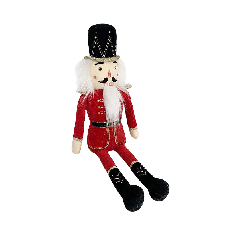 Mon Ami red Nutcracker shelf sitter plush doll