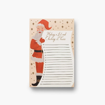 RIFLE PAPER COMPANY NOTEPAD Santa's List Notepad
