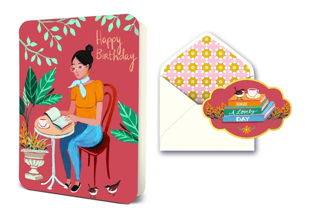 STUDIO OH! CARD Happy Birthday Book Lover Deluxe Greeting Card